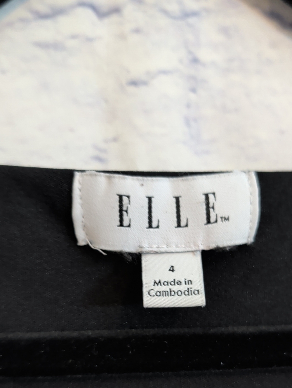 Elle Black & White Sleeveless Eyelet Fit-&-Flare Dress - Size 4 - Picture 5 of 8